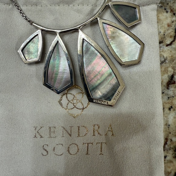 Kendra Scott Adjustable Rhyan Necklace Rhodium Black - Picture 7 of 7
